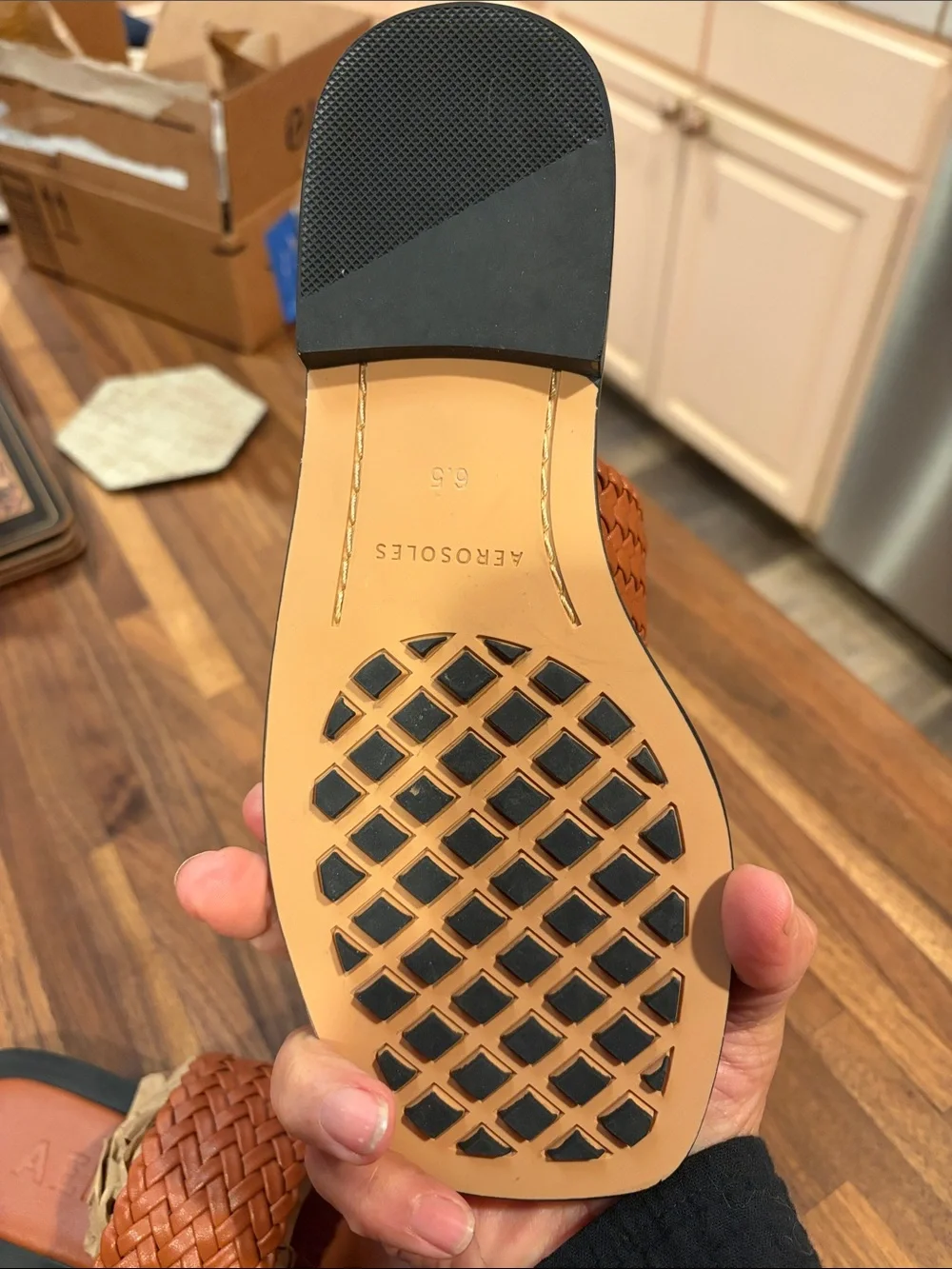 AEROSOLES St Luke’s sandals colorway gingerbread